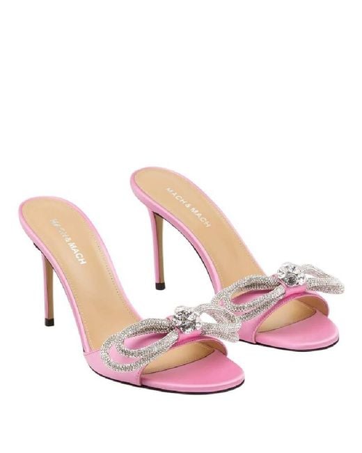 Mach & Mach Pink Crystal Bow Stiletto Heel, Brand Size 35 (Us