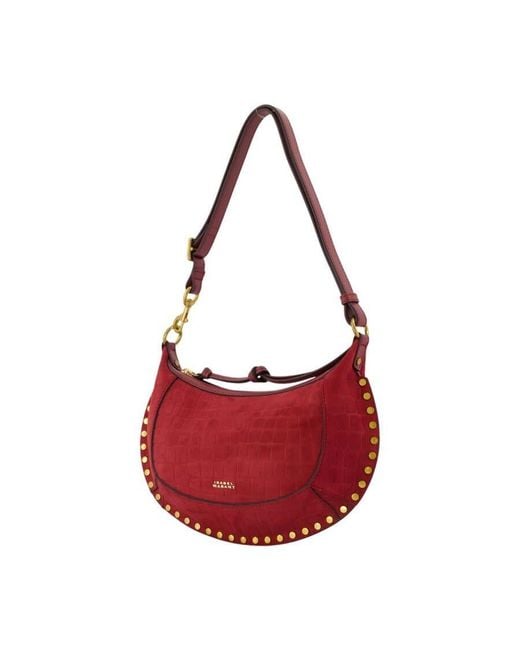 Isabel Marant Red Oskan Moon Shoulder Bag