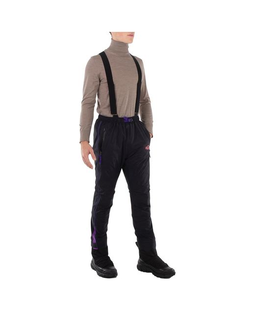 Kolor Black Logo Print Trouser With Suspenders, Brand Size 2 for men