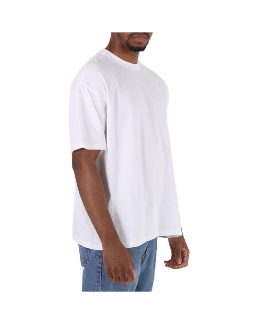424 White Logo Crew T-shirt for men