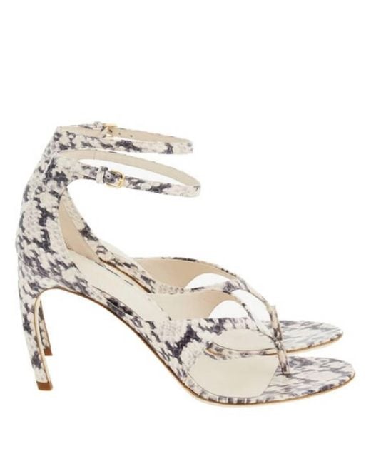 Ferragamo Metallic Zoele 85 Ankle Strap Sandals