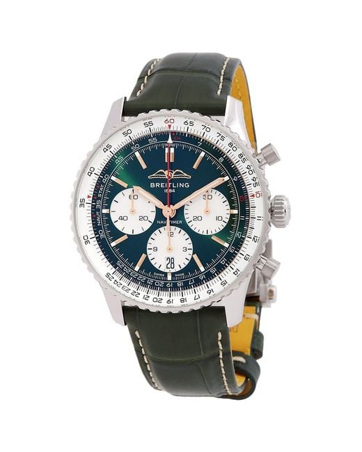 Breitling Metallic Navitimer Chronograph Limited Edition Automatic Chronometer Dial Watch Ab01384C1L1P1 for men