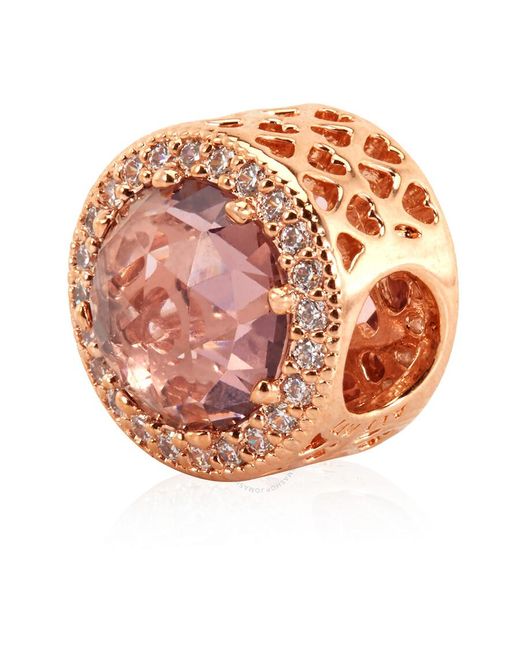 Pandora Pink 14k Rose Gold-plated Sparkling Blush Charm