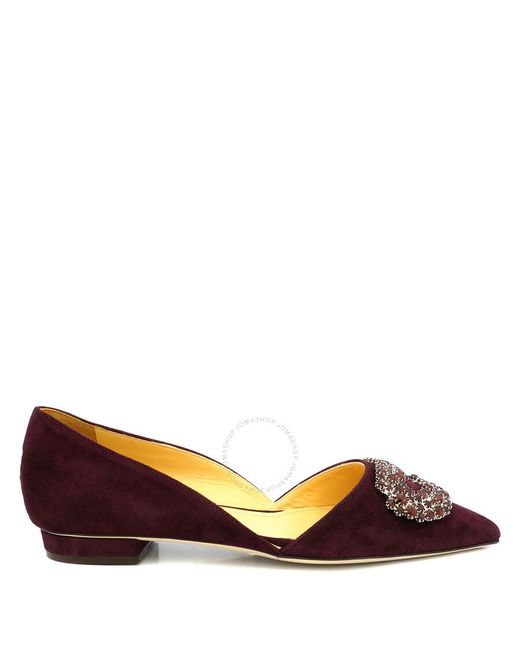 Giannico Red Merlot Flat Daphne Loafers