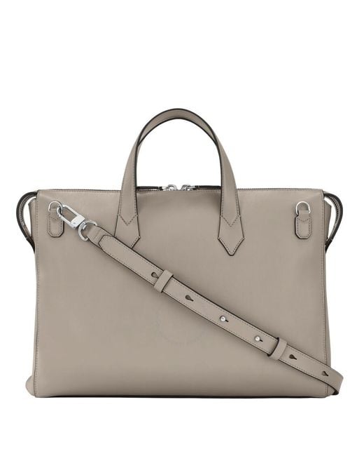 Montblanc Brown Zipper Leather Briefcase