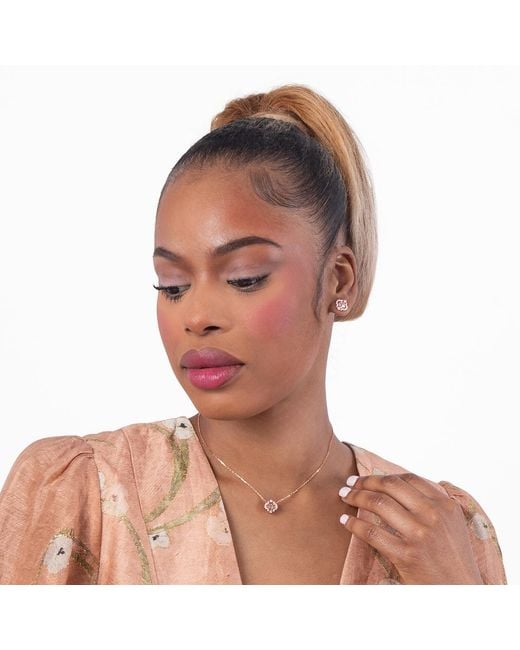 Swarovski Metallic Rose-Tone Plated Sparkling Dance Earring And Necklace Set