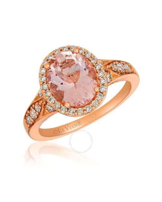 Le Vian Pink Peach Morganite Collection Rings Set