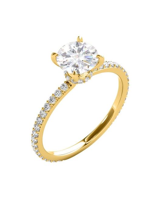 Maulijewels Metallic 1.35 Carat Diamond Moissanite Engagement Rings For