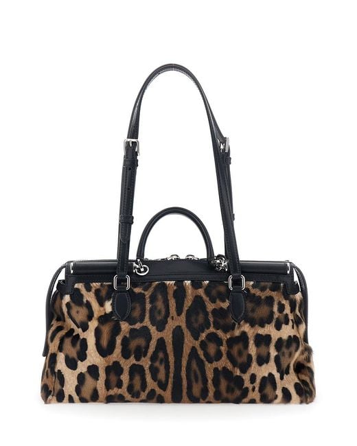 Dolce & Gabbana Black Dolce & Gabbana Vittoria Pony Skin Bag