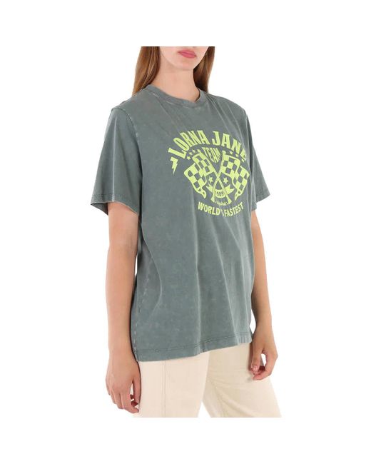 Lorna Jane Green Speedway Oversized Cotton T-shirt