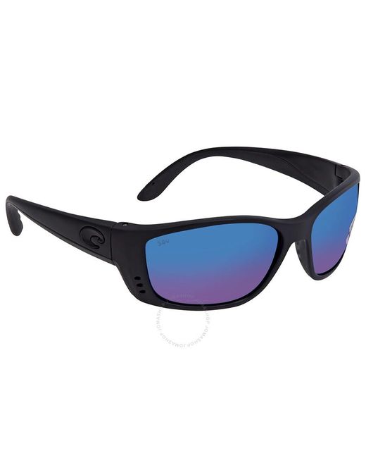 Costa Del Mar Fisch Blue Mirror Poloarized Glass Sunglasses Fs 01 Obmglp 64 for men