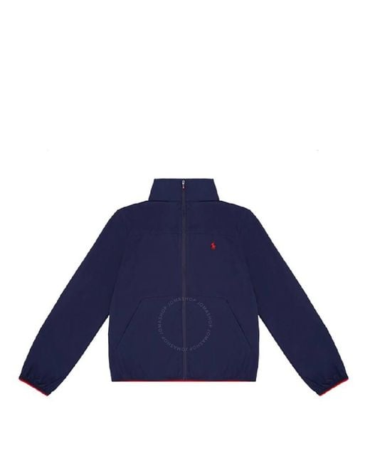 Polo Ralph Lauren Blue Embroidered Logo Long Sleeve Jacket for men