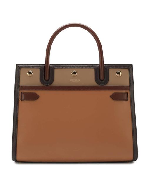 Burberry Brown Small Leather Two-h
