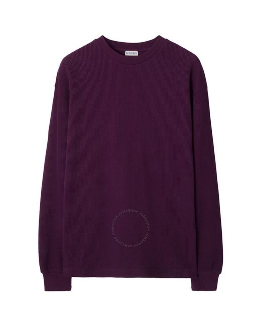 Burberry Purple Ekd Printed Cotton Sweatshirt for men