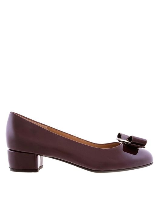 Ferragamo Brown Ferragamo Vara Ornament Pumps