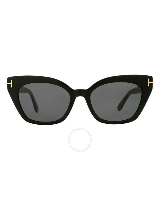 Tom Ford Black Juliette Smoke Cat Eye Sunglasses Ft1031 01a 52