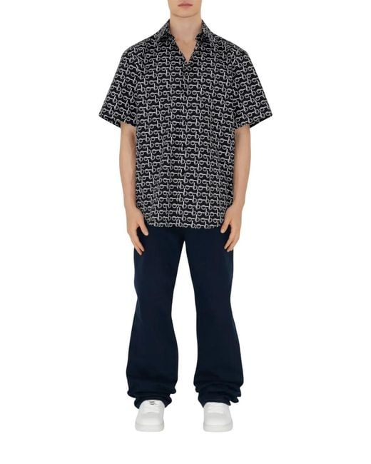 Burberry Black Monogram B Print Cotton Shirt for men
