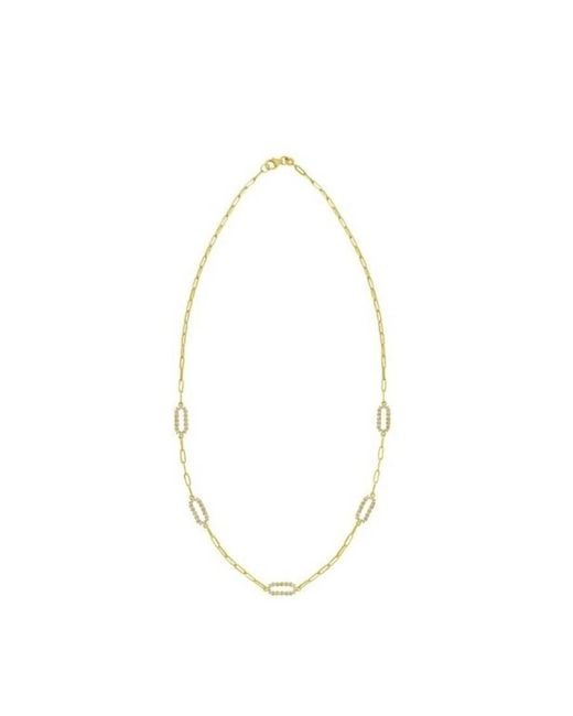 Tresorra Metallic 14K & Diamon'Oro Paperclip Necklace