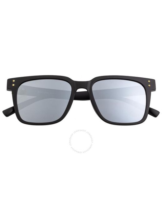 Sixty One Black Capri Mirror Coating Square Sunglasses