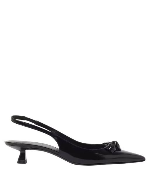 Stuart Weitzman Blue Rosie 35 Leather Slingbacks