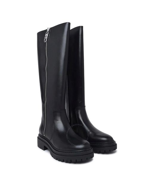 Michael Kors Black Regan Leather Knee-high Boots