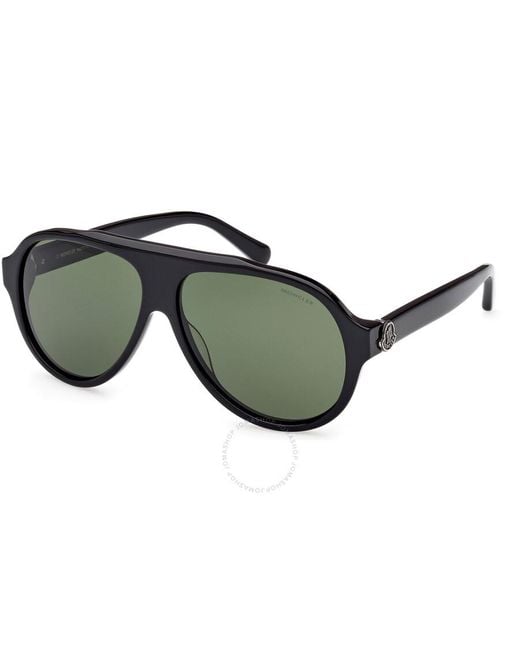 Moncler Caribb Green Pilot Sunglasses Ml0265 01n 59 for men