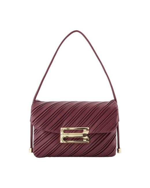 Victoria Beckham Purple Shoulder Bag Burgundy