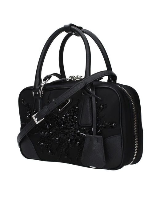 Prada Black Fabric Handbag Bag