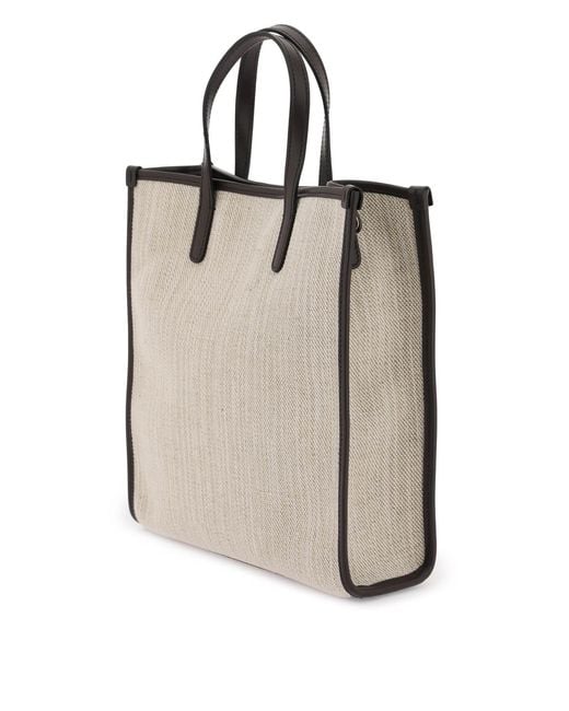 Dolce & Gabbana Natural Textured Canvas Tote Bag for men