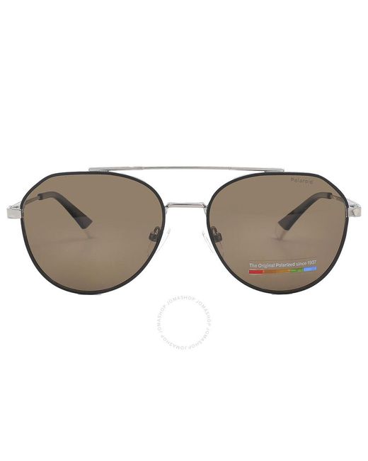 Polaroid Metallic Polarized Bronze Phantos Sunglasses Pld 4119/s/x 085k/sp 56 for men