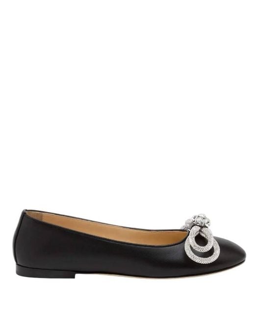 Mach & Mach Black Double Bow Flats, Brand Size 35 Us