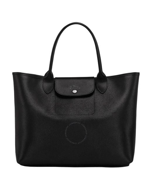 Longchamp Black Le Pliage City Tote Bag L