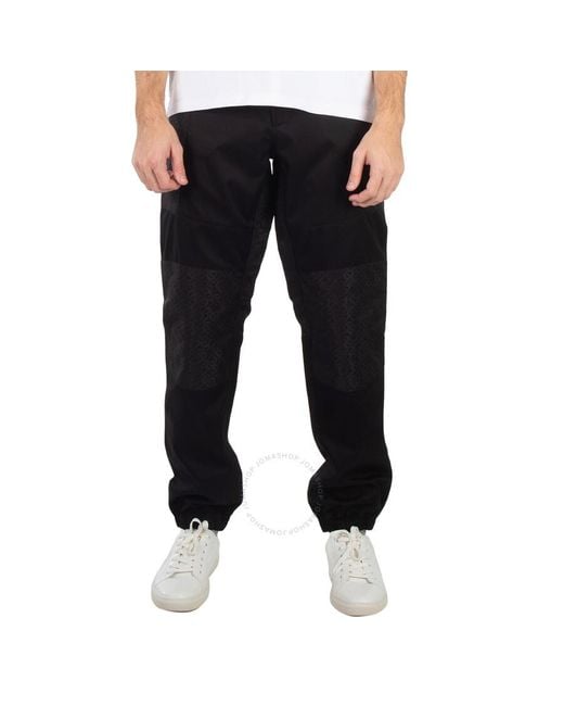 Burberry Black Logo Print Cotton jogger Pants for men