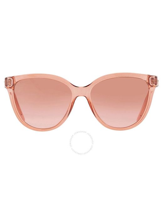 Ferragamo Natural Pink Gradient Cat Eye Sunglasses Sf1056s 838 57