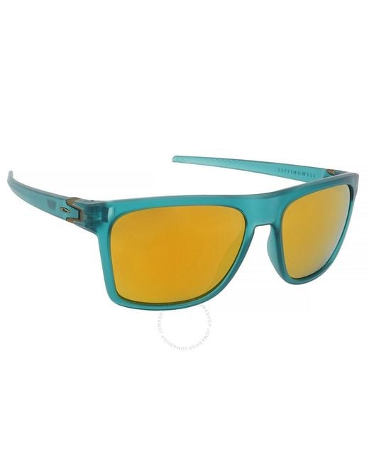 Oakley Blue Leffingwell Prizm 24k Polarized Square Sunglasses  910006 57 for men