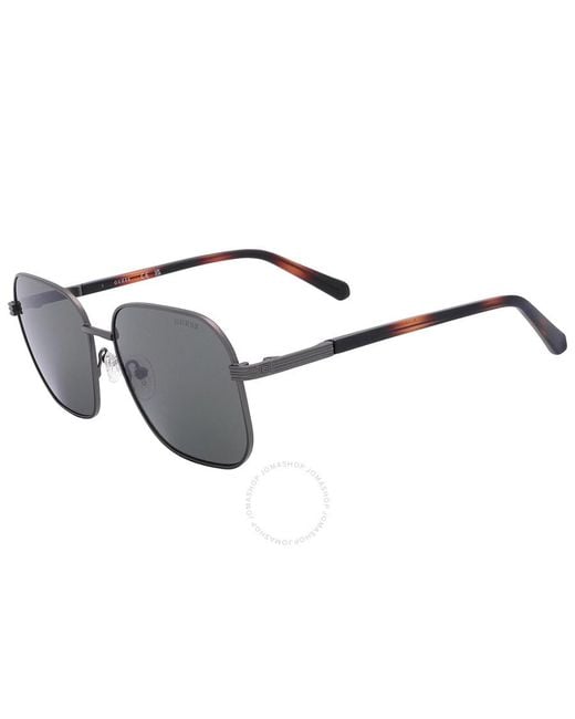 Guess Gray Square Sunglasses Gu00051 07n 57 for men