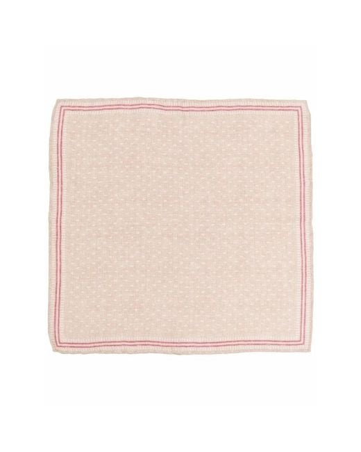 Brunello Cucinelli Pink Sand Linen Blend Pocketsquare, One Size for men