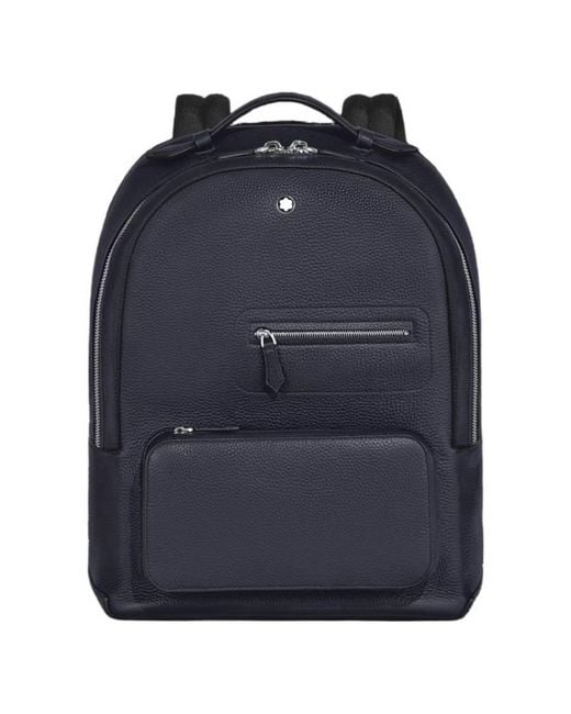 Montblanc Blue Companion Leather Backpack for men