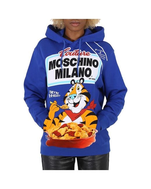 Moschino Blue Tony The Tiger Graphic Hoodie