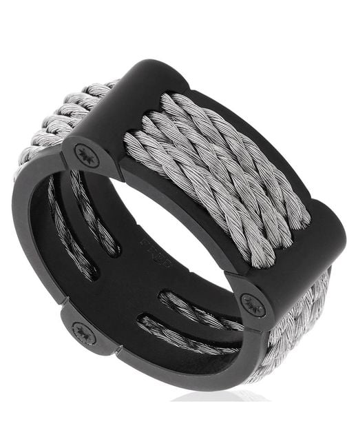 Fred Black Force 10 Large Model Ring for men