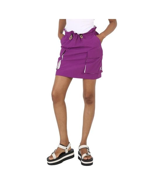 KENZO Purple Ladies Drawstring-Waist Nylon Utility Skirt, Brand Size 34 (Us