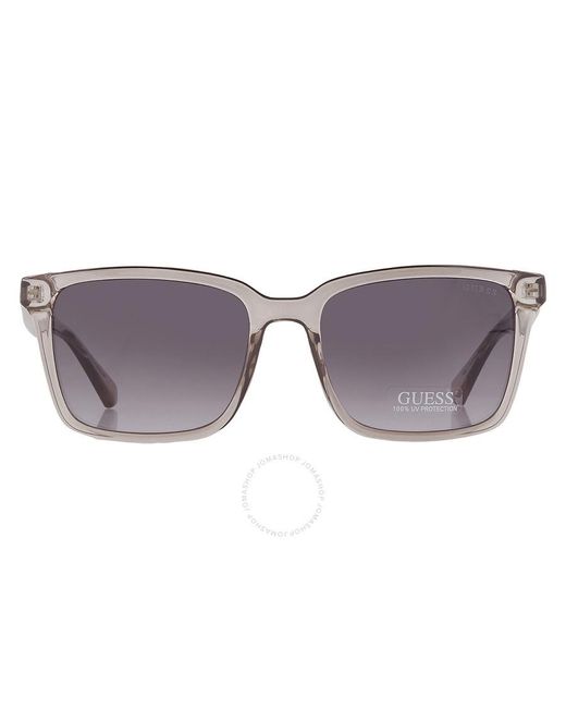 Guess Factory Multicolor Gradient Smoke Square Sunglasses Gf5097 20b 56 for men