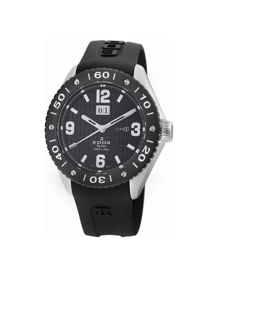 Edox Class 1 Quartz Black Dial Watch  3n Nin2 for men