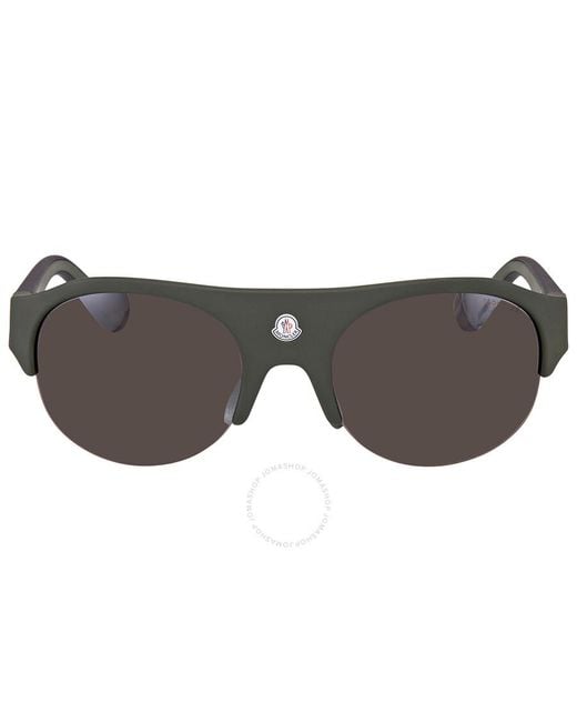 Moncler Gray Mirrored Roviex Round Sunglasses Ml0050 98l