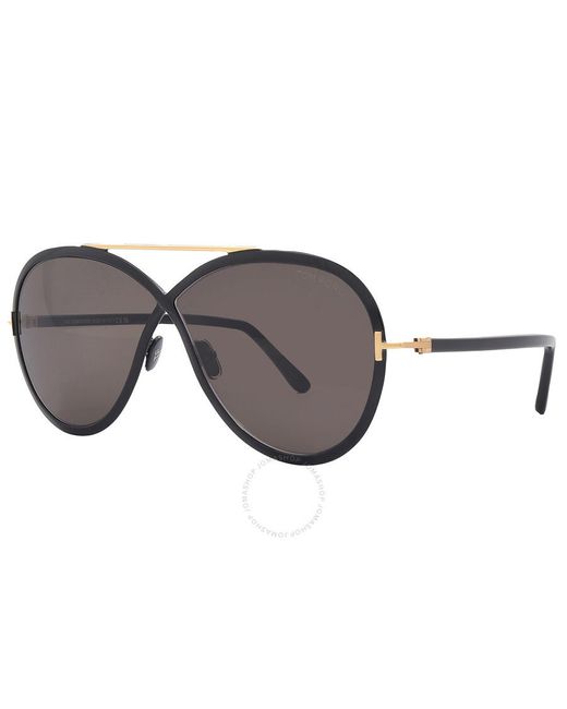 Tom Ford Metallic Rickie Smoke Butterfly Sunglasses Ft1007 01a 65