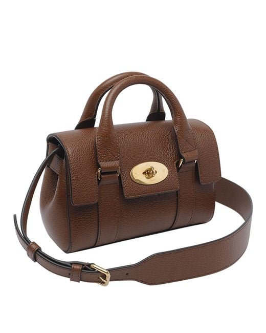 Mulberry Brown Mini Heritage Bayswater Crossbody Bag