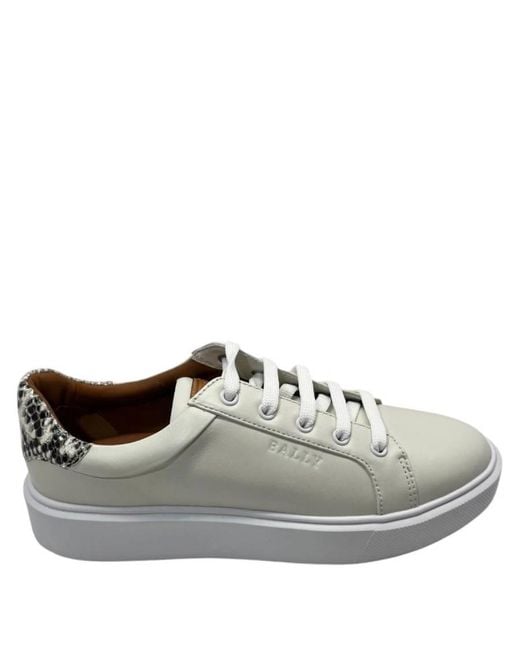 Bally Gray Clorys Leather Low-Top Sneakers, Brand Size 35. Us