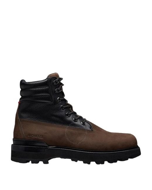 Moncler Brown Peka Lace-Up Boots, Brand Size 41 Us for men