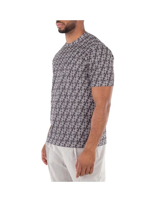 Fendi Gray Ff Labyrinth Print Crew Neck T-Shirt for men