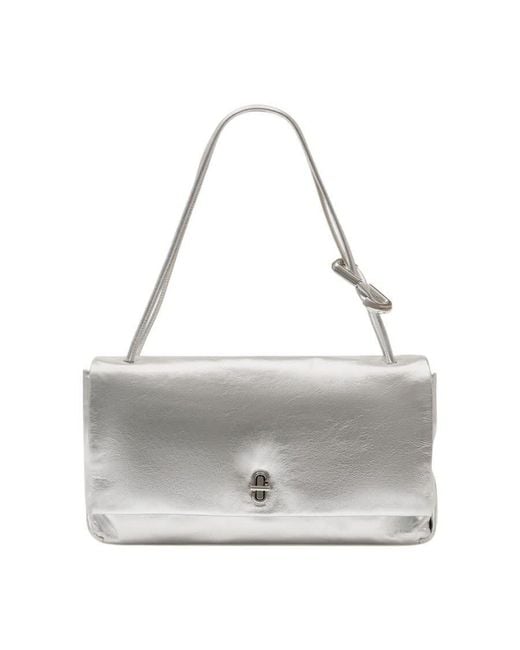 Marc Jacobs Gray Metallic Leather Shoulder Bag